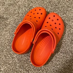 Orange Crocs